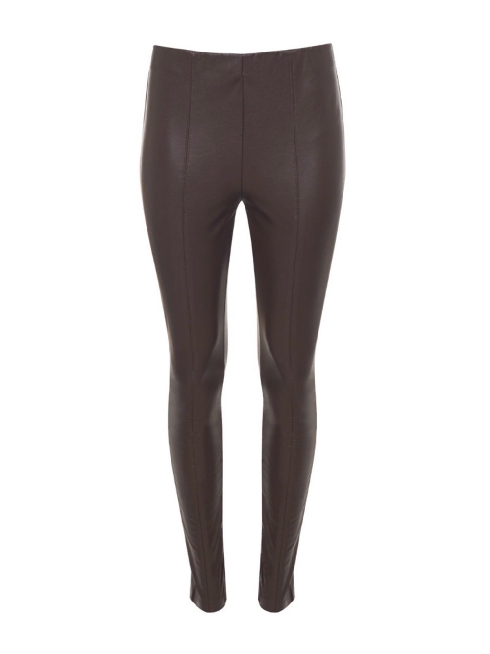Gold Hawk Faux Leather Legging Chocolate